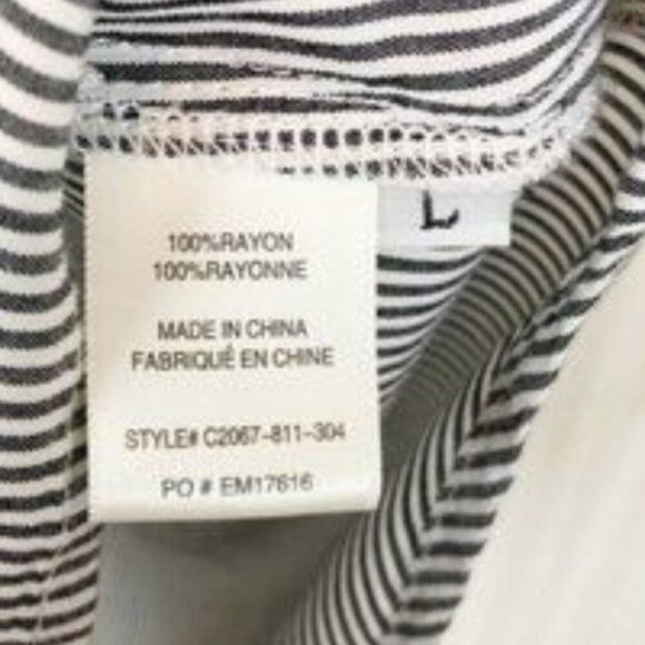 Cloth & Stone | Pinstriped Bell Sleeve Blouse Size Large - Picture 3 of 5